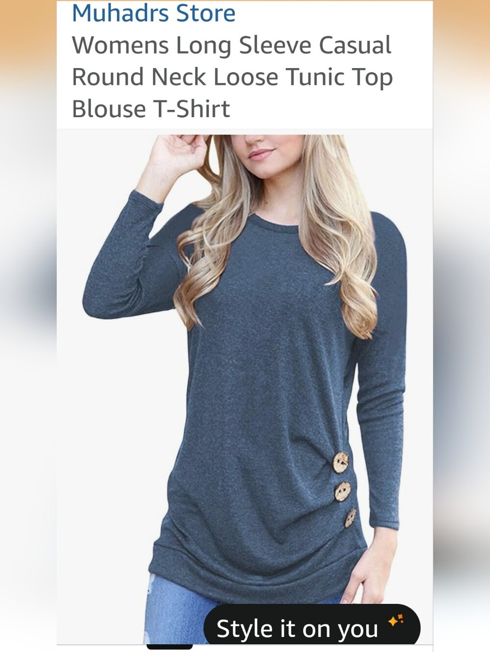 Women's side button tunic